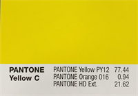 PANTONE žlutá C