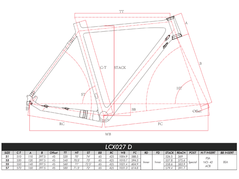 carbon cyclocross frame geometry