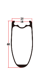 RV25-60C carbon rim drawing