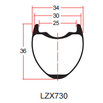 LZX730 gravel rim drawing