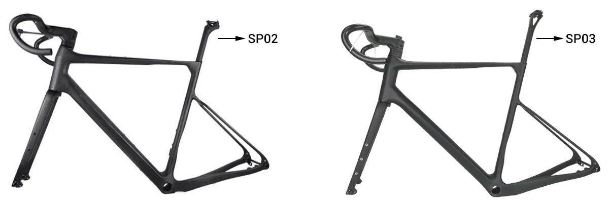 Sedlovka SP02 a SP03 na štěrkovém rámu